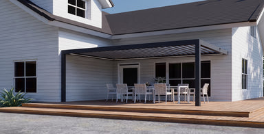 AlunoTec Palora P4 Aluminum Louvered Pergola | Motorized & Manual Luxury Patio Cover - Majic Backyard