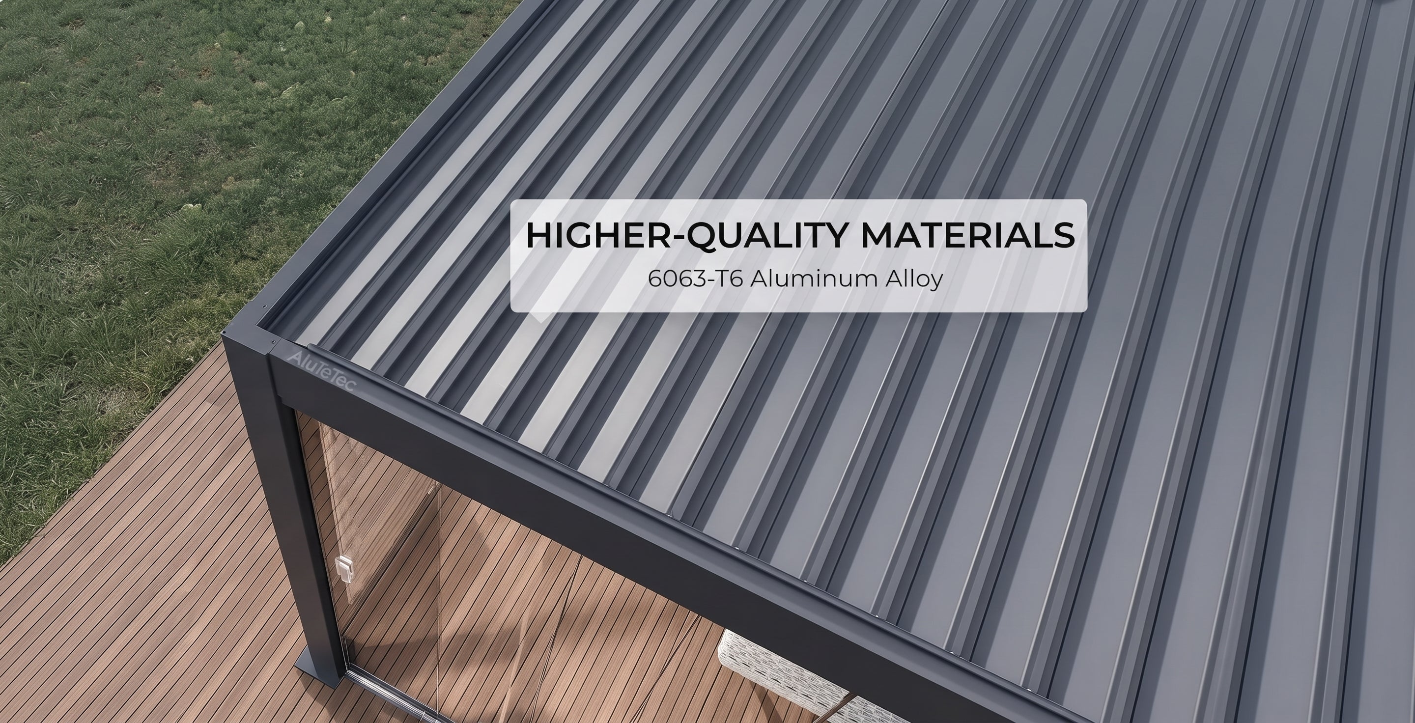 AlunoTec Palora P4 Aluminum Louvered Pergola | Motorized & Manual Luxury Patio Cover