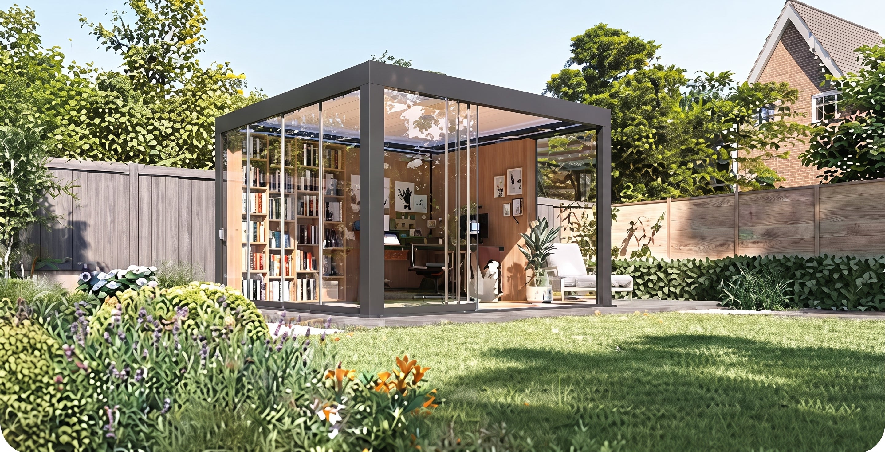 AlunoTec Palora P6 Luxury Motorized Louvered Pergola | Waterproof Aluminum Bioclimatic System